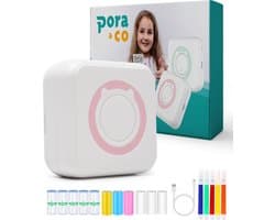 Pora&Co - Mini Printer voor Mobiel - Fotoprinter voor Smartphone - Roze