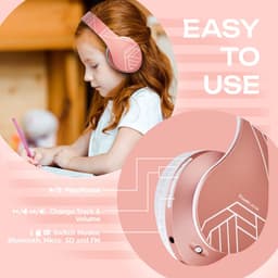 PowerLocus P2 draadloze Over-Ear Koptelefoon Inklapbaar koptelefoon voor kinderen - veilig volume van 85 dB - Bluetooth Hoofdtelefoon - Met microfoon — thumbnail 8