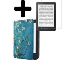 Hoes Geschikt voor Kobo Clara 2E - E-reader Bescherm Hoesje Case Sleep Cover Met Screenprotector - Hoes Geschikt voor Kobo Clara 2E Hoesje - Bloesem