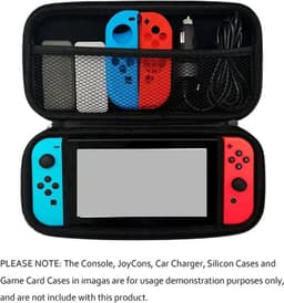 Case geschikt voor Nintendo Switch - en Switch OLED - Nintendo Switch Accessoires - Beschermhoes - Switch Hoes - Compacte Hard Cover hoes — thumbnail 2