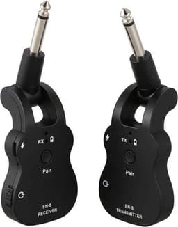Draadloze Instrument Audio Zender & Ontvanger - 2.4Ghz - Gitaar, Bass, Keyboard & Electrische Drum - EN-9 - Zwart — thumbnail 1
