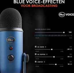 Blue Microphones Yeti - Microfoon - USB - Studiokwaliteit Streaming en Recording - Blauw — thumbnail 3