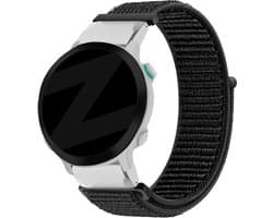 Bandz nylon loop band geschikt voor Garmin Fenix 5 (Plus) / 6 (Pro) / 7 / 8 - 47mm / E / Forerunner 935 / 945 / 955 / 965 / Quatix 5 / 6 / 7 - Hoogwaardig nylon smartwatch bandje met klittenbandsluiting - quickfit 22mm zwart nylon