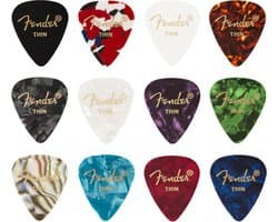 Fender - plectrumset - 351 vorm 12 stuks - thin