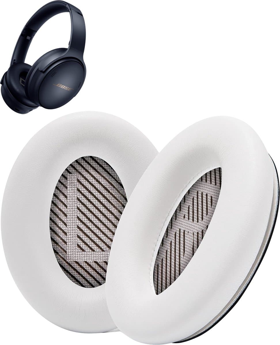 Vervangende oorkussens voor Bose QuietComfort 45 / QC45 / QuietComfort SE - Oorkussens voor koptelefoon - Ear pads headphones - Wit — afbeelding 1