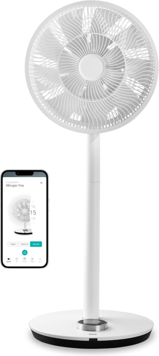 Duux Whisper Flex - Smart Statiefventilator - Staande Ventilator Geruisloos - Wit — afbeelding 1