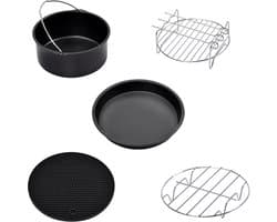 Airfryer Accessoires - 8 Stuks - Aifryer Philips XXL & XL - Airfryer Tefal - Airfryer Bakvorm - Keuken - Airfryer XL - Airfryer XXL - ø 18 cm — afbeelding 1