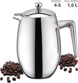 Cafetière, 1 liter, Dubbelwandig – Weis — thumbnail 1