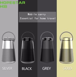HOPESTAR H33  Grijs draagbare draadloze Bluetooth-luidspreker FM-zender Powerbank — thumbnail 5