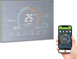 TechU™ Smart Thermostaat Relax – Zilver – Alleen voor CV-ketel – App & Wifi – Google Assistant & Amazon Alexa — thumbnail 1