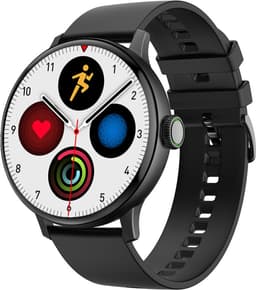 Belesy® NUMBER 2 - Smartwatch Heren – Smartwatch Dames - Horloge – Stappenteller – Calorieën - Hartslag – Sporten - Splitscreen - Kleurenscherm - Full Touch - Bluetooth Bellen – Siliconen – Zwart - Moederdag — thumbnail 1