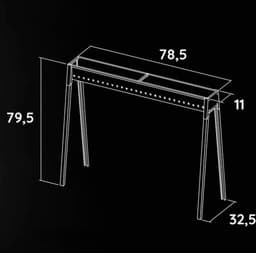 Spiedini Torino 80 - Houtskool barbecue zonder rooster, voor arrosticini, saté of spiesjes - 80 cm lang, 11 cm breed - Materiaal: gealuminiseerd ijzer — thumbnail 5