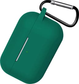 Hoesje - Geschikt voor Apple AirPods 3 - met Clip - Siliconen Hoes - Silicone Case Cover - Turquoise Groen — thumbnail 4