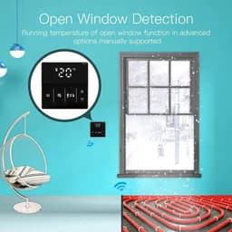 TechU™ Smart Thermostaat Thin – Wit – Alleen voor Elektrische Vloerverwarming – App & Wifi – Google Assistant & Amazon Alexa – Persoonlijk Programma Instelbaar — thumbnail 4