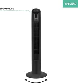 VONROC Luxe Ventilator - Torenventilator – hoogte 110 cm – Incl. afstandsbediening - 3 snelheden – zwenkfunctie - 15 uurs timer - zwart — thumbnail 5