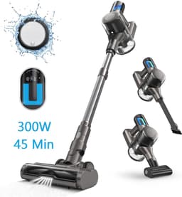 steelstofzuiger draadloos 300Watt stofzuiger met 5 verschillende opzetstukken stofzuiger zonder zak - Anti-klitten systeem TD1-C - (draadloze stofzuiger) 45Min — thumbnail 1