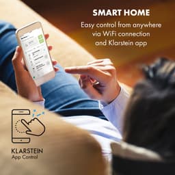 Klarstein mobiele airconditioner met luchtafvoerslang, 3-in-1 airconditioner met ventilator & ontvochtiger, kleine & draagbare airconditioner voor thuis & op kantoor, met nachtmodus & app-bediening, 9000 BTU,6 kW voor 44 m² - Afstandsbediening — thumbnail 23