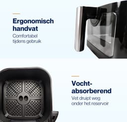 Ocina Airfryer - Heteluchtfriteuse - 1600W - 4,5L - Zwart — thumbnail 4