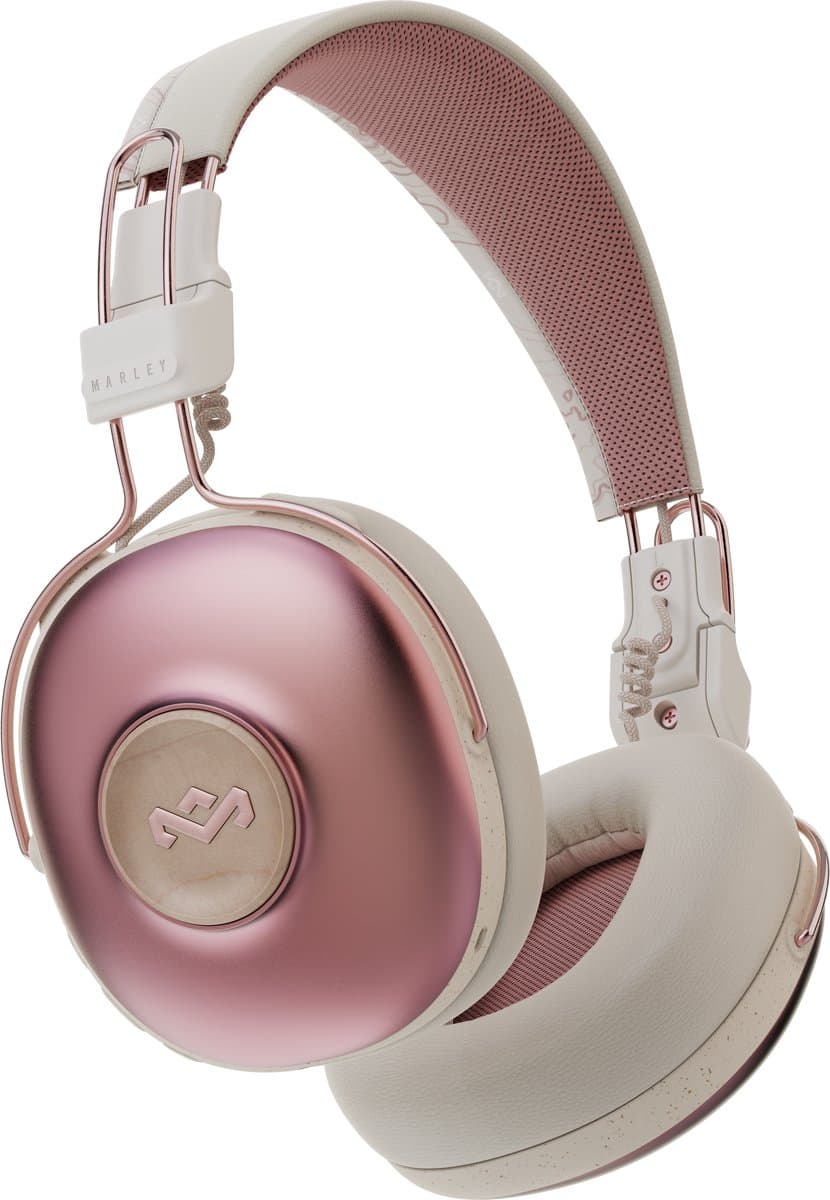 House of Marley Positive Vibration Frequency Bluetooth Koptelefoon - Hoofdtelefoon Draadloos - Overear Design - Met Microfoon - 34 uur batterij - Duurzaam - Roze — afbeelding 1
