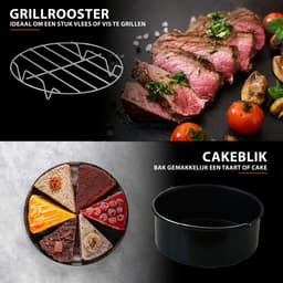 Airfryer Accesoires - Geschikt voor Airfryer XL en XXL - Heteluchtfriteuse Accesoires Set - Bakset - Bakvorm - Ø20CM — thumbnail 4