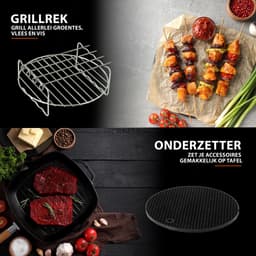 Airfryer Accesoires - Geschikt voor Airfryer XL en XXL - Heteluchtfriteuse Accesoires Set - Bakset - Bakvorm - Ø20CM — thumbnail 3