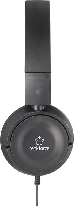 Renkforce RF-HS-130 On Ear koptelefoon Kabel Stereo Zwart Volumeregeling — thumbnail 5