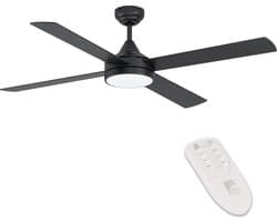 EGLO Trinidad Plafondlamp met ventilator - 122cm - AC longer life - Zwart - Dimbaar - Instelbaar wit licht — afbeelding 1