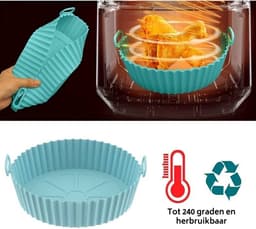Airfryer Siliconen Bakje - Herbruikbaar - 20,5CM - Grijs — thumbnail 3