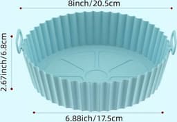 Airfryer Siliconen Bakje - Herbruikbaar - 20,5CM - Grijs — thumbnail 5
