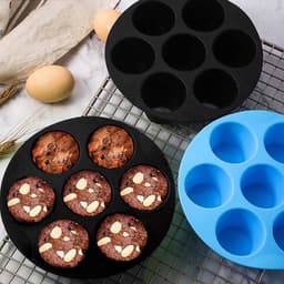 Airfryer Siliconen Cupcake bakvorm - 17CM - Zwart — thumbnail 3