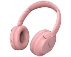 Qware - Draadloze Koptelefoon - Draadloos- Bluetooth 5.1 - Headset - Headphone - Volumeknoppen - USB-C - 20h luisteren op 50% - Vouwbaar Design - Roze