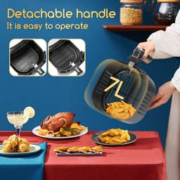 Aigostar Airfryer XXL - Heteluchtfriteuse - 7 Liter - App Connect - 1900W - Zwart - Cube Smart — thumbnail 2