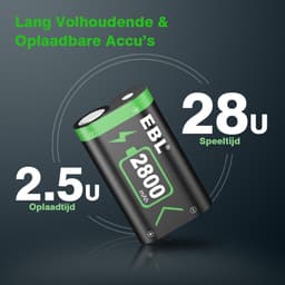 EBL Oplaadstation met 3x 2800 mAH Accu's voor de XBOX Series X/S & XBOX ONE X/S - Black LCD Docking Station - Laadstation voor Xbox controllers — thumbnail 3