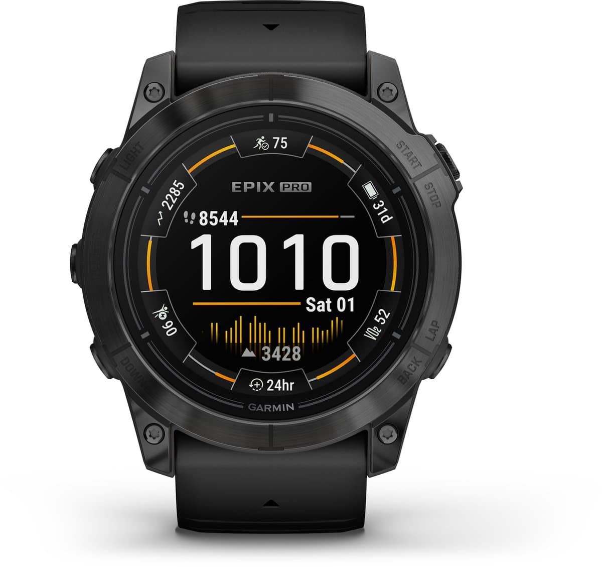 Garmin Epix Pro 51mm - Smartwatch – Sporthorloge - AMOLED-Scherm - 31 dagen batterij - 40+ Sport-apps – Muziek - Garmin Pay - Ingebouwde zaklamp - Zwart — afbeelding 1