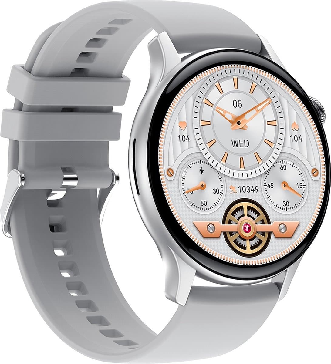 DrPhone DTX Ultra2 – 1.43 Inch AMOLED Smartwatch – Smartwatch Met Mobiele App – Always On Smartwatch – Volledige Belfunctie – Zuurstof/Hartslag/Bloeddruk meter - Zilver — afbeelding 1
