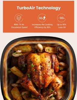 Royalty Line® AF5605D Digital Airfryer - 3.5 Liter Heteluchtfriteuse - 1200W Airfryers - Geschikt Voor 1000 Gr. Friet - Zwart — thumbnail 17