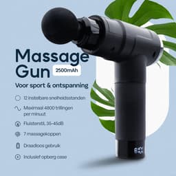 Bellies Family – Massage gun PRO – Samengesteld door MSc. Fysio – Incl. App – 12 Snelheidsstanden – Diepe Spierstimulatie (12mm) – Met Druksensor & LCD Touchscreen – Stil & Krachtig — thumbnail 2