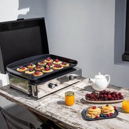 ENO INITIAL 50 GASBARBECUE - PLANCHA + ROLTAFEL - BAKPLAAT - LEVENSLANGE GARANTIE - 2 BRANDERS — thumbnail 2