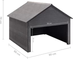 vidaXL - Overkapping - voor - grasmaaier - 80x80x70 - cm - HKC — thumbnail 3