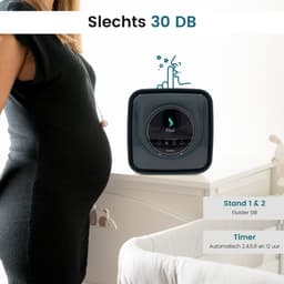 Filair® Luchtreiniger met HEPA H13 Luchtfilter - Getest volgens strenge EN1822 norm - Air Purifier tegen Allergie, Hooikoorts, Stof, Rook & Huisstofmijt - Stil <30dB met Timer - Luchtzuiveraar Slaapkamer & Woonkamer - Zwart — thumbnail 11