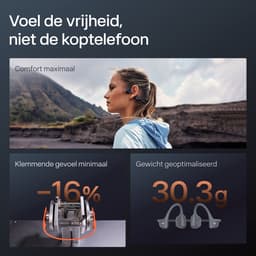 Shokz OpenRun Pro 2 Open-ear Sporthoofdtelefoon - Bone Conduction - IP55 water- en zweetbestendigheid - 12 uur batterij - Zwart — thumbnail 5