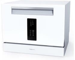 Luxe Mini Vaatwasser – Kleine Vaatwasser – Vrijstaand – 7 Wasprogramma’s – Geruisloos – Timer – 360° Reiniging – Grote Capaciteit – Wit