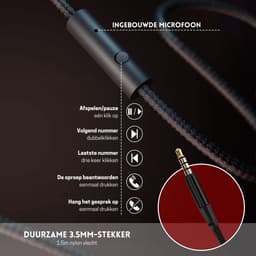 StayPowered Koptelefoon - Ingebouwde Microfoon - Lichtgewicht - Hoogwaardig Materiaal - Ademende Kussens - Zwart - 1,5m lange Snoer - Opvouwbaar en Draagbaar - 3,5mm Aansluiting - Levering Sneller dan Aangegeven! — thumbnail 3