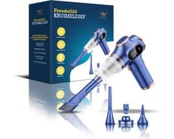 Ferodelli Kruimeldief - Handstofzuiger - Snoerloos - Auto Stofzuiger - Caravan - Car Vacuum Cleaner - Best Verkocht - Draadloos - Blauw