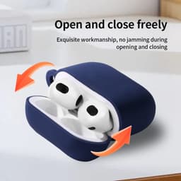 Telestore - hoesje geschikt voor AirPods 4 soft case cover - wit - TPU hoesje Beschermhoes - AirPods 4 Cover - AirPods 4 hoesje - Geschikt voor Apple Airpods 4 - gel hoesje met sleutelhanger — thumbnail 2