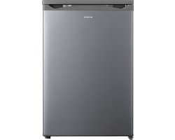 Inventum KK550S tafelmodel koelkast energiezuinig - 131 liter - Zonder vriesvak - 55 cm breed - Superkoelen - Led-verlichting - Energielabel D - Vrijstaand - RVS