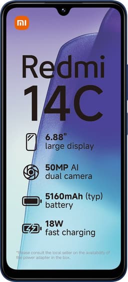 Xiaomi Redmi 14C - 4GB - 128GB - Midnight Zwart — thumbnail 2