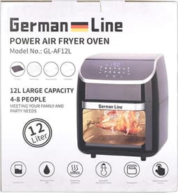 German Line AirFryer Oven 12 Liter - Zwart — thumbnail 6