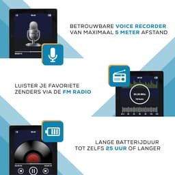 Einarr Supplies MP3/MP4 - 32GB Geheugen - Bluetooth - Fm Radio - Video Player - E-book reader - Oordopjes – Zwart — thumbnail 3