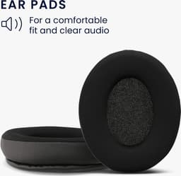 kwmobile 2x oorkussens voor koptelefoon - geschikt voor Sony WH-CH700N / WH-XB900N / WH-CH710N / WH-CH720N / MDR-10R - Earpads voor oortelefoon - In zwart — thumbnail 3